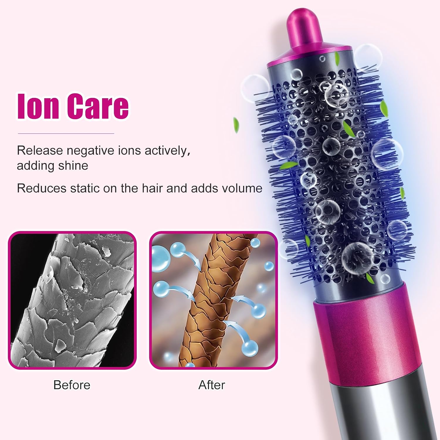 Round Volumizing Brush for Dyson for Airwrap HS01/HS05 Accessories Part No.969489-01 970750-01 for Hair Styler, Limp Flat Hair Volumizer Attachment Tool