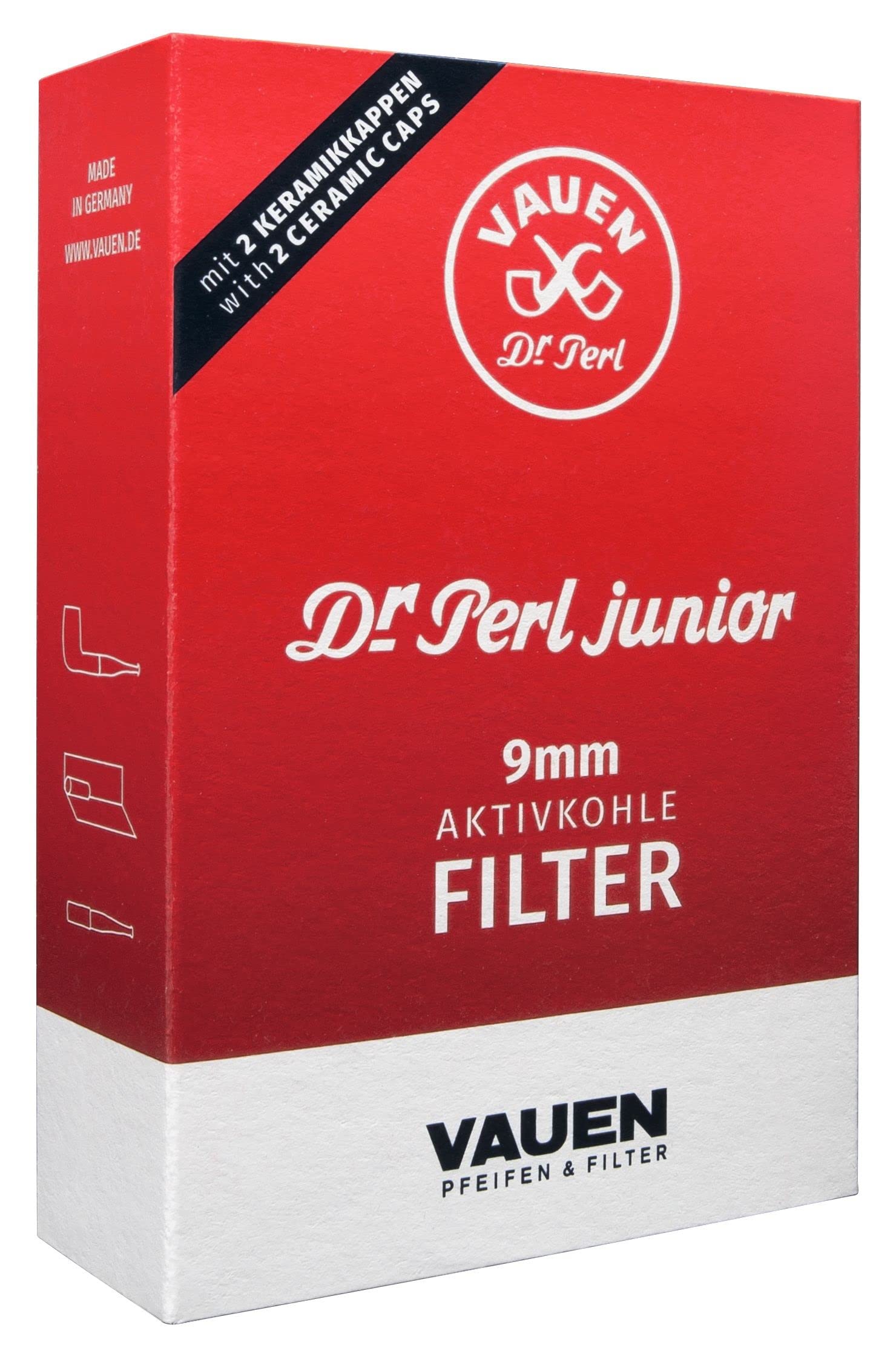 Dr. Perl Junior Lot de 10 x 100 filtres à charbon actif 9 mm