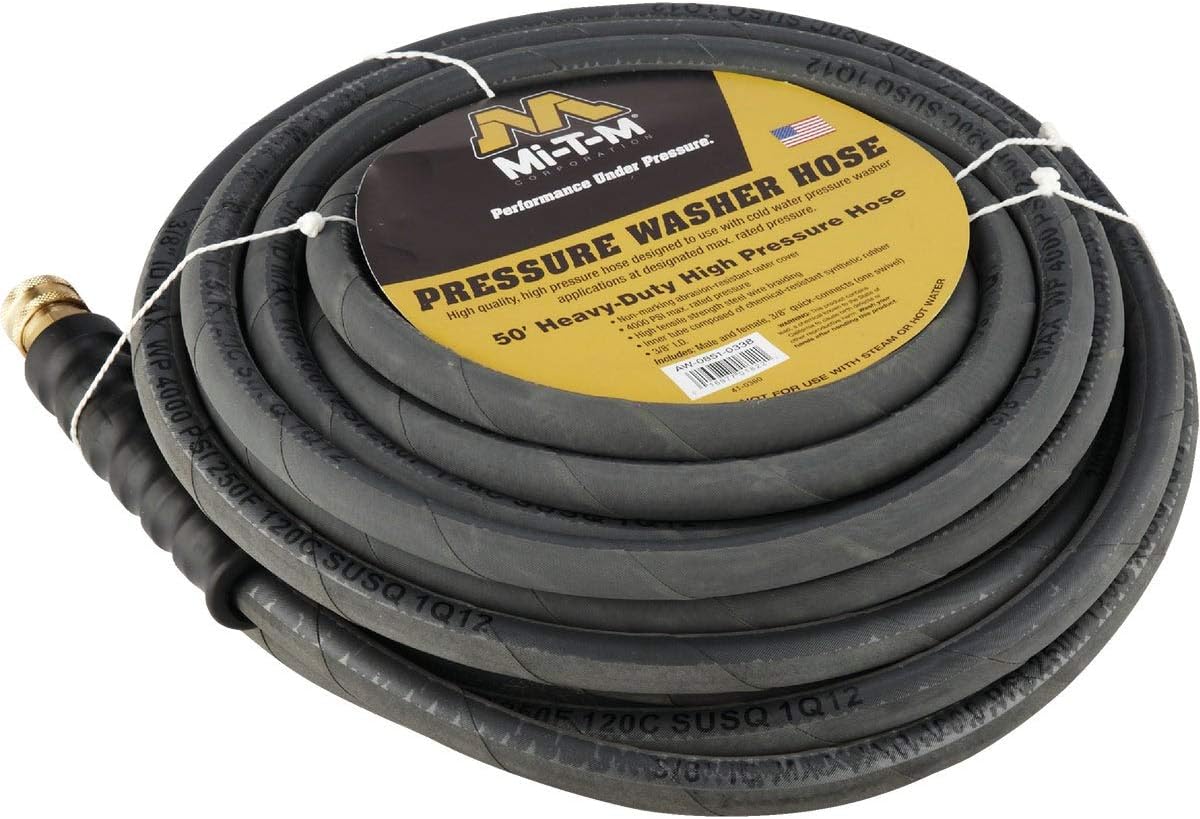 Mi T M AW-0851-0338 Pressure Washer Hose, 3/8" x 50'/4000 psi