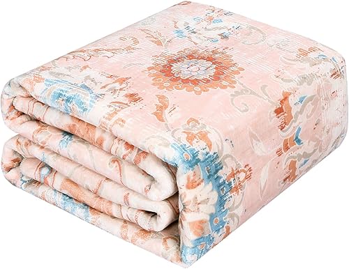 Miniatura 5 de Alfombra de pasillo de medallón floral  Alfombra lavable de 2 x 6 pies con estampado bohemio, alfombra de pelo bajo, antideslizante y suave para