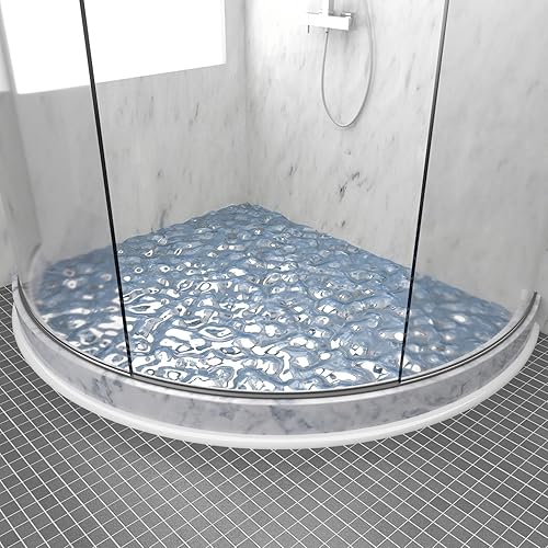 Miniatura 4 de Duzzy Presa de tira de agua de esquina de 78 pulgadas, deflector autoadhesivo con bloqueo de agua para adecuado para el espacio entre la ducha, la