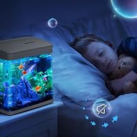 Nobleza 14 Literes Nano Akvárium LED Világítással és Szűrőrendszerrel - Édesvízi Trópusi Halaknak, Panoráma Üveg, Fehér 6