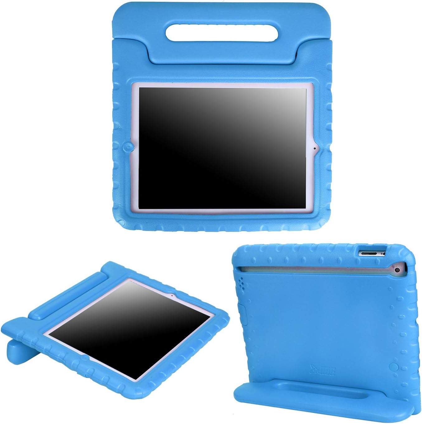 HDE iPad 2 3 4 Case for Kids - Shock Proof Bumper Heavy Duty Protective Cover Handle Stand for Apple iPad 2nd 3rd 4th Generation Tablet (Blue)