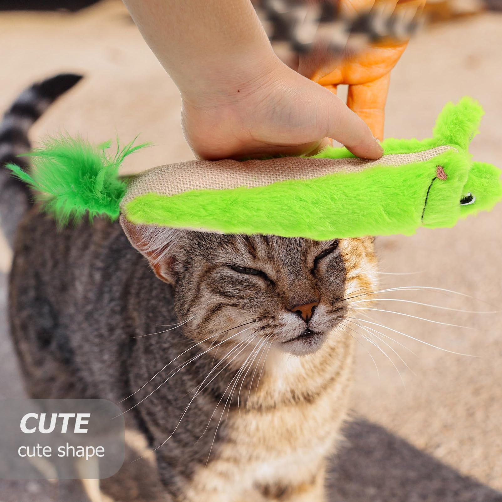 Jouet à Herbe à Chat pour Chaton Souris Peluche Interactive avec Papier Froissé Jouet Masticable pour Chats Intérieurs