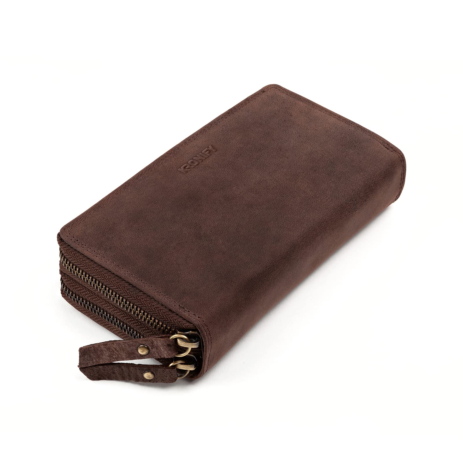 Billetera para Mujeres | Billetera XXL de Cuero Genuino | Doble Cremallera | Protección RFID | Compartimento Monedas | 29 Compartimentos para Tarjetas | Cartera para Mujer