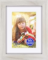 Vista 31 de RPJC - Marco de fotos de 4 x 4 pulgadas hecho de madera maciza con vidrio de alta definición para montaje en pared, acabado en madera flotante