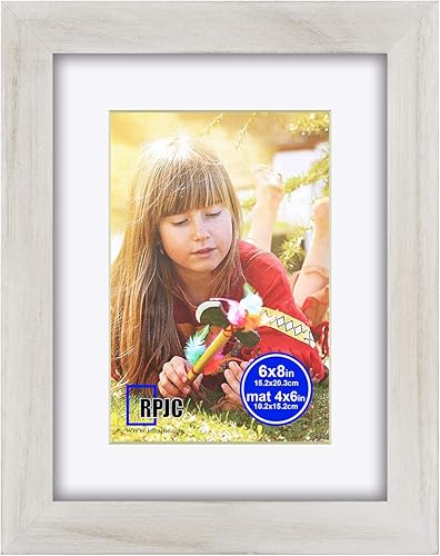 Miniatura 31 de RPJC - Marco de fotos de 4 x 4 pulgadas hecho de madera maciza con vidrio de alta definición para montaje en pared, acabado en madera flotante