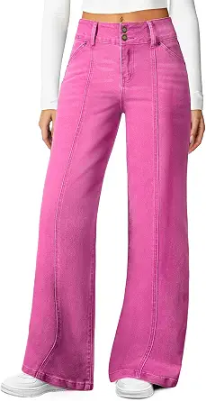 Sidefeel Women's Wide Leg High Waisted Stretch Jeans