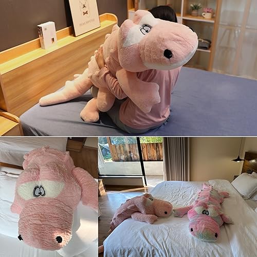 Vista 50 de Hofun4U Alligator Plush Pillow, 61 inch Alligator Stuffed Animal, Home Decoration Christmas Valentine’s Birthday Gift for Boys Girls Adults Kids
