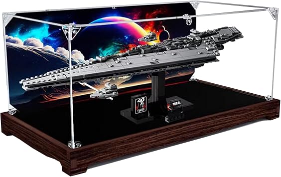 Acrylic Display Case for Lego 75356 Executor-Class Super Star Destroyer Building Set, Clear Display Box, Dust-Proof Display Case Compatible with Lego 75356Model Not Included Background 3MM C