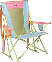 GCI Outdoor Comfort Pro Rocker Camping Chair - Portable Folding Rocking Chair with Spring-Action Rocking, Drink Holder & Phone Pocket