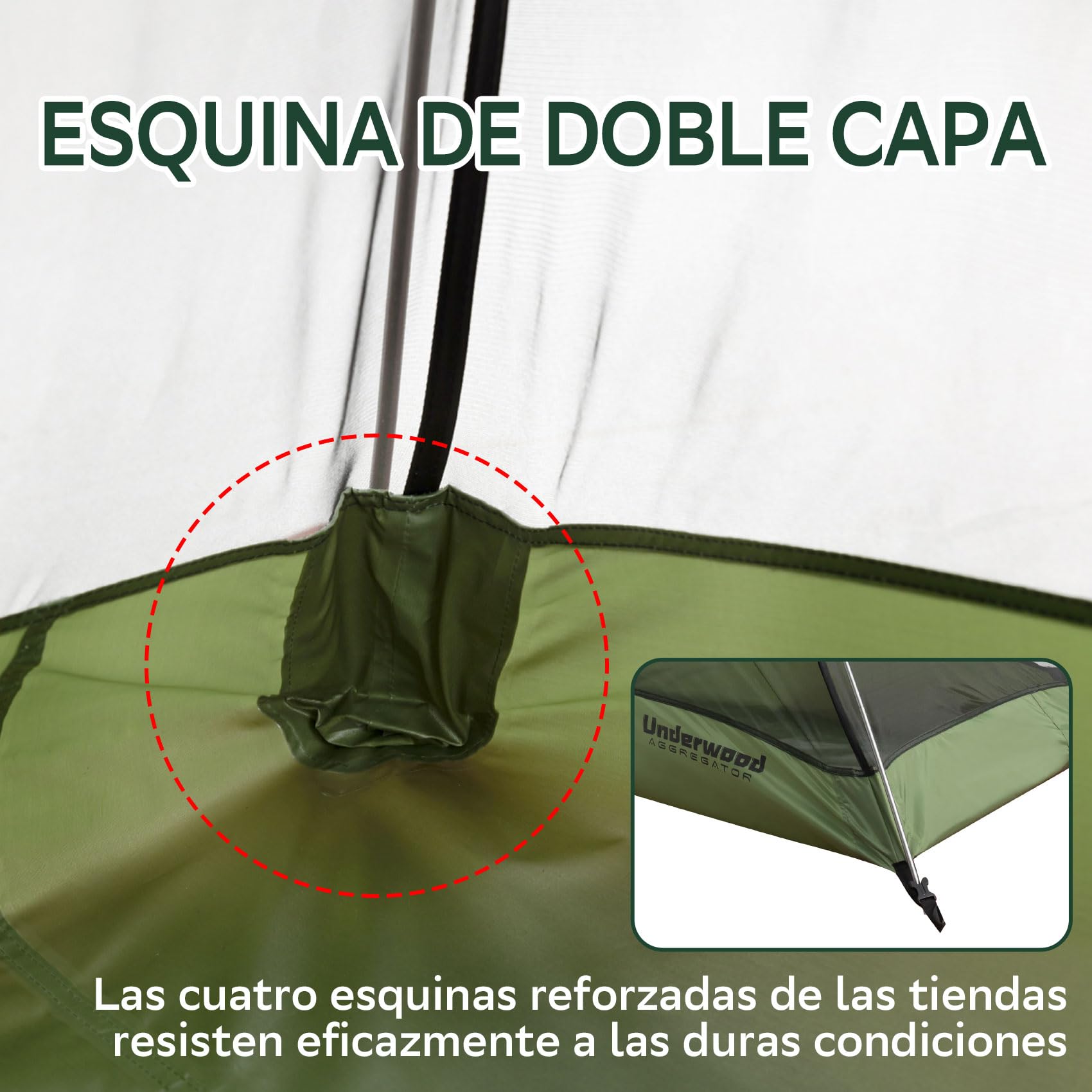 Tienda de campaña para Senderismo para 1/2 Hombre - una Tienda de campaña Ligera e Impermeable para un Hombre para Acampar, una Tienda de campaña Tipo Domo compacta para 1 Persona