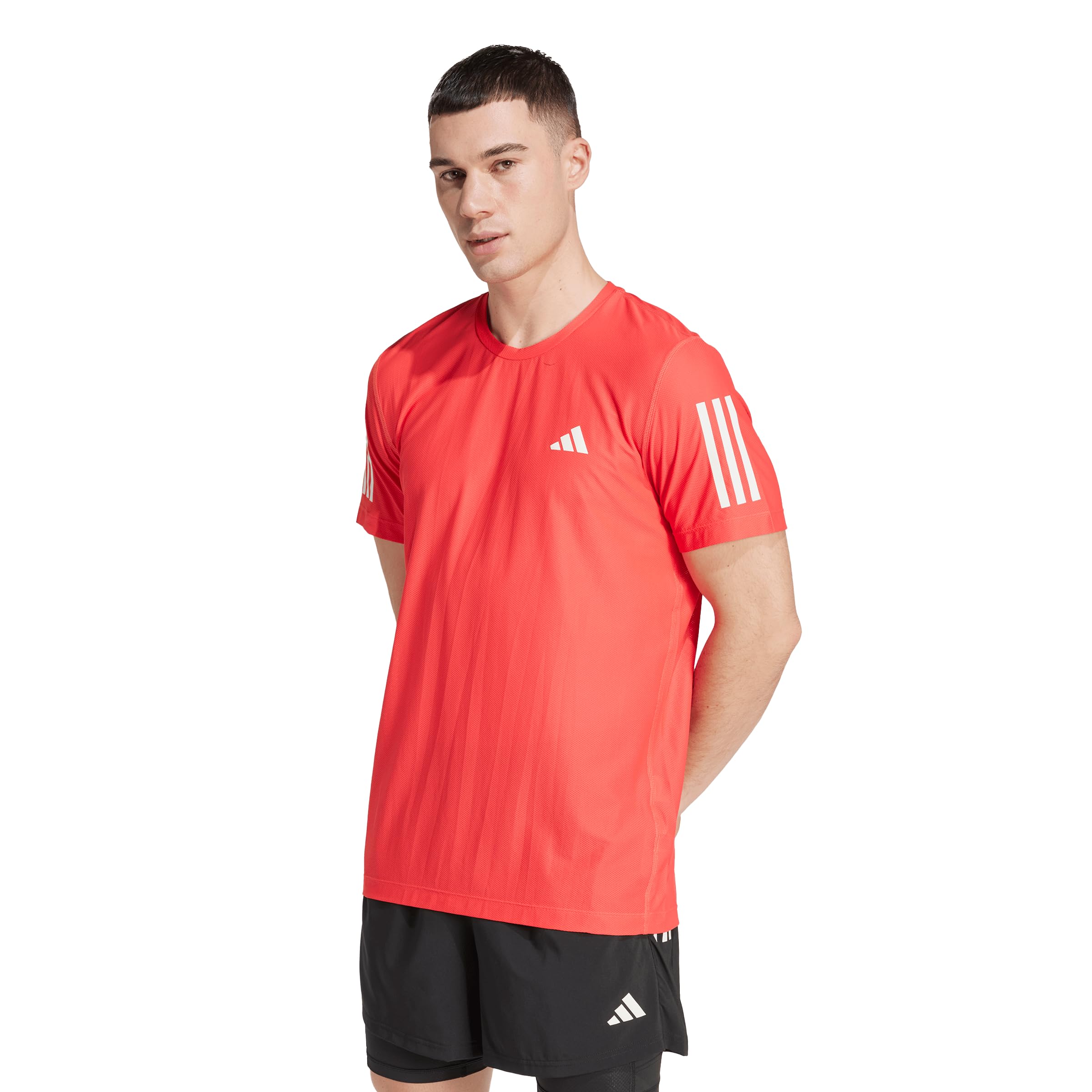 adidas Men's Own The Run Tee, semi Lucid red, XXL