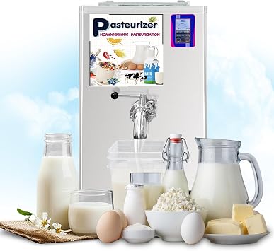 Commercial Pasteurization Machine With Capacity in 20L,Refrigerated Sterilization Maker-220V 60HZ, 20L,Timer,Tept. Control,Heating & Cooling Function For Milk, Juice, Sauce,Bear,Syrups