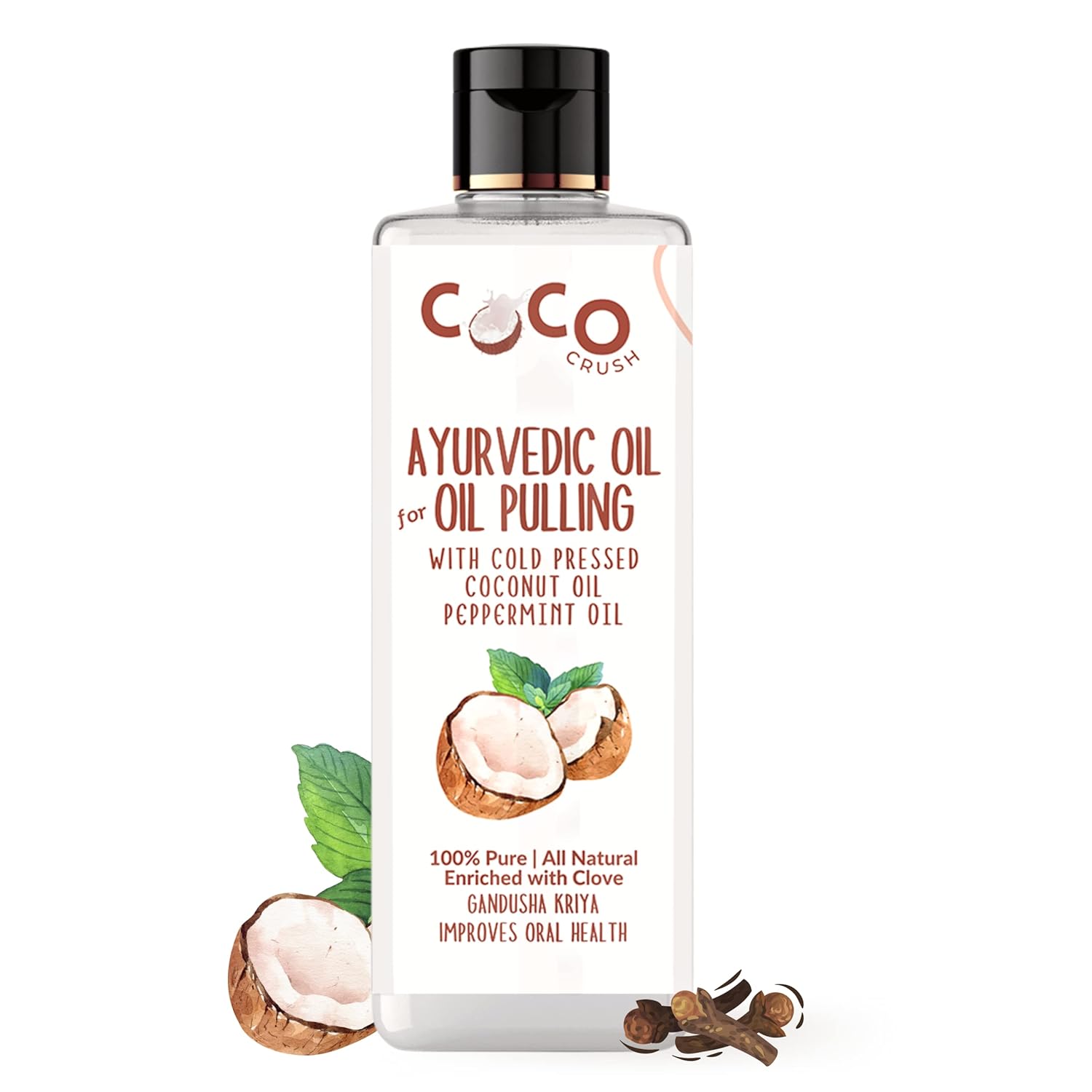 Buy COCO CRUSH Ayurvedic Coconut Oil for Oil Pulling, Coldpressed & Virgin Healthy Teeth