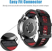 Vista 3 de ZPJPPLX 26mm Correas de reloj de fácil ajuste para tactix 8 Fenix 8 51mm 7X Pro 6X 5X, correas deportivas de silicona suave compatibles para Garmin