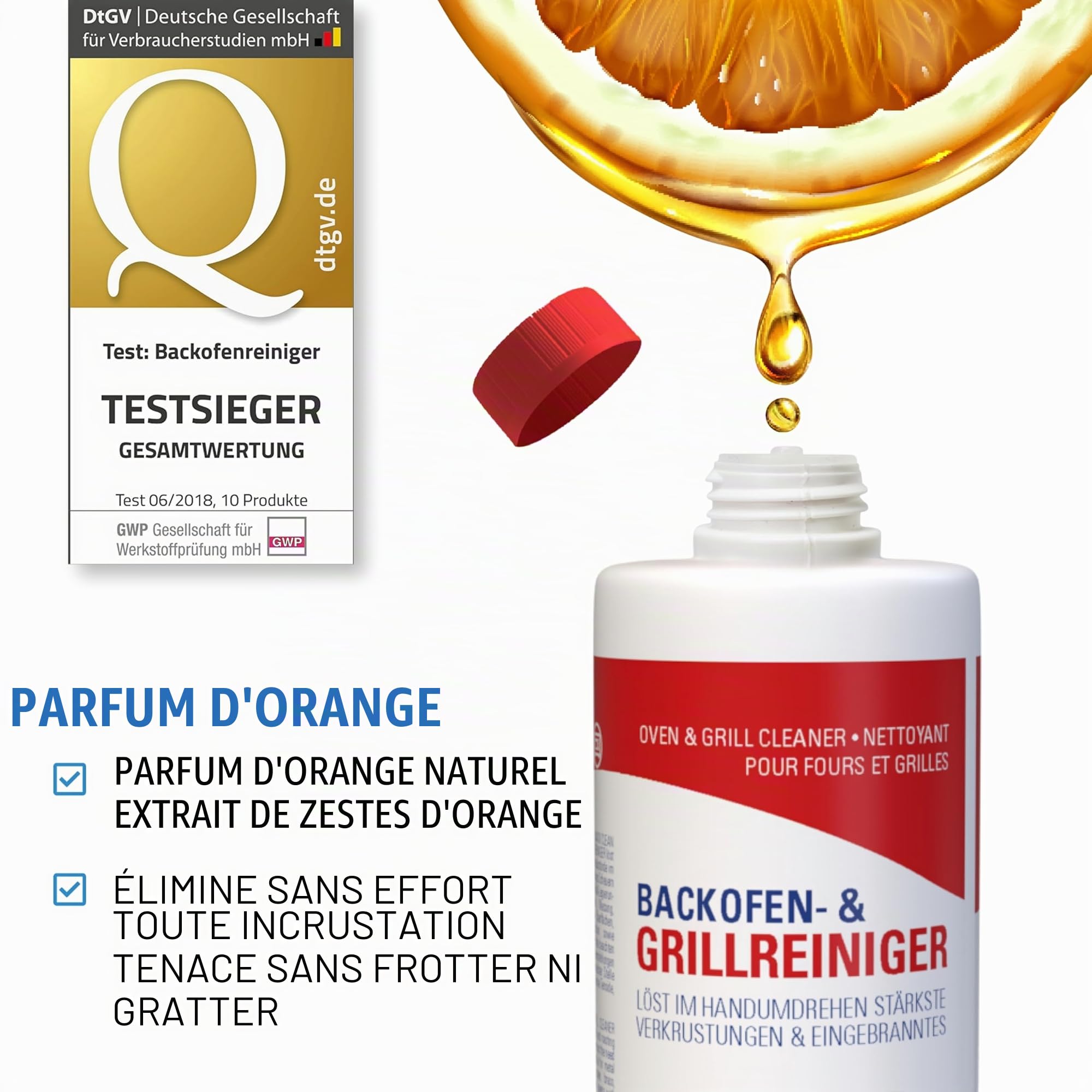 Maxxi Clean | Kit complet de nettoyage pour four et grill | 500 ml de gel, 1x chiffon en microfibres, 1x pinceau | nettoyant et dégraissant auto-nettoyant | pour four, plaque de cuisson & grill