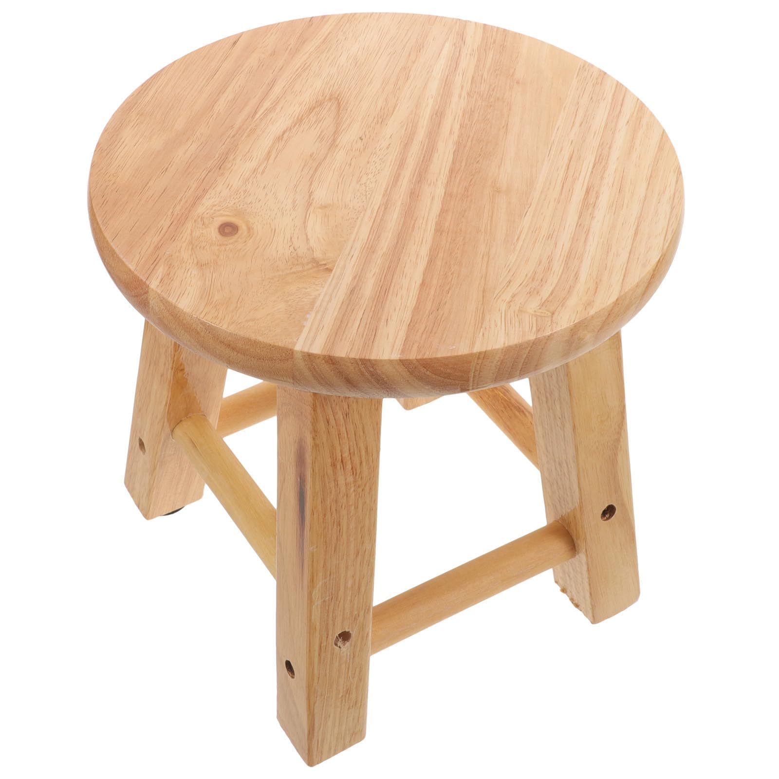 Tabouret en bois massif pour bureau d'élève et chambre rustique chic