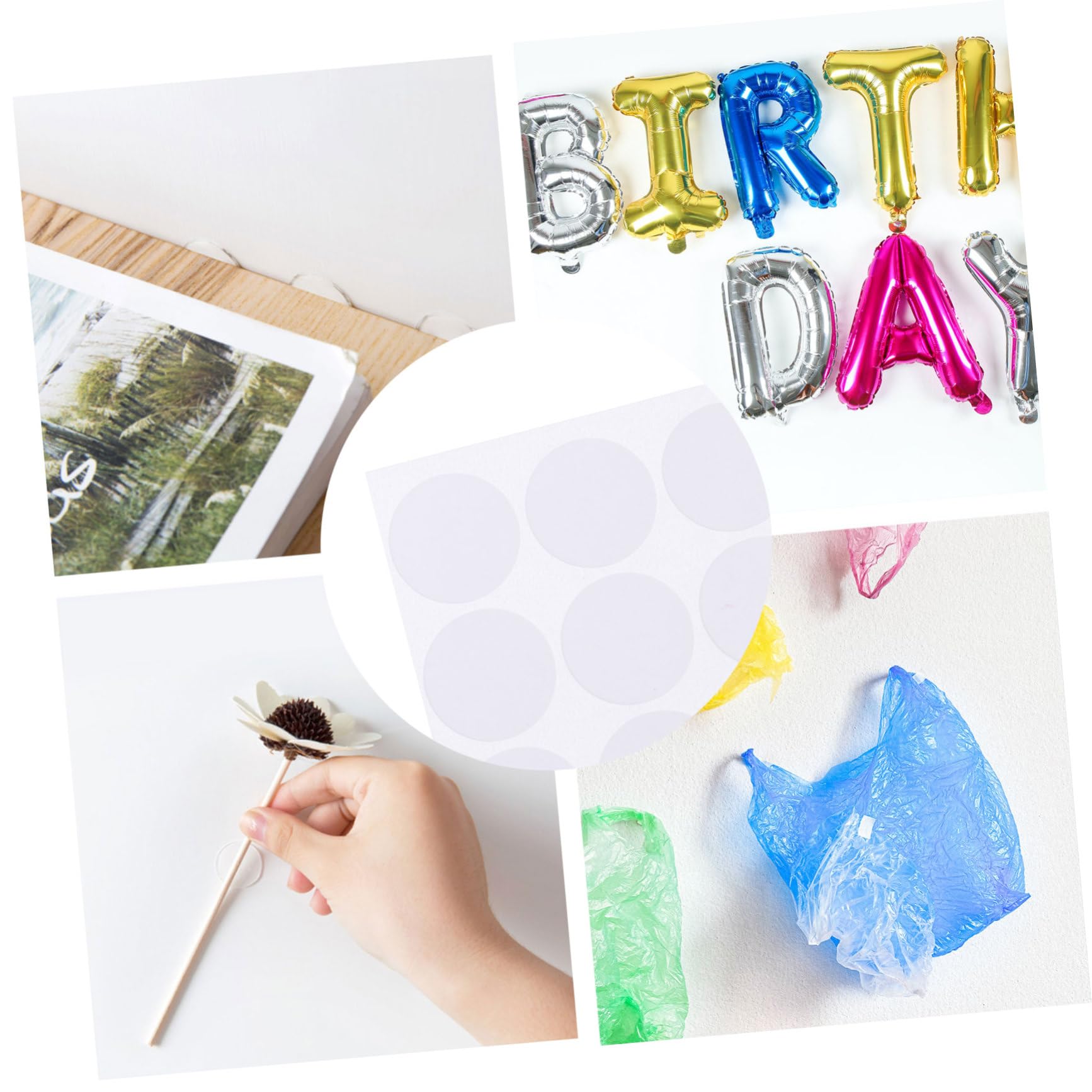 STOBOK 60blätter Rundkleber Punkte Abnehmbare Doppelseitige Klebepads Für Partydekoration Und Projekte Für Luftballons Und Bastelarbeiten