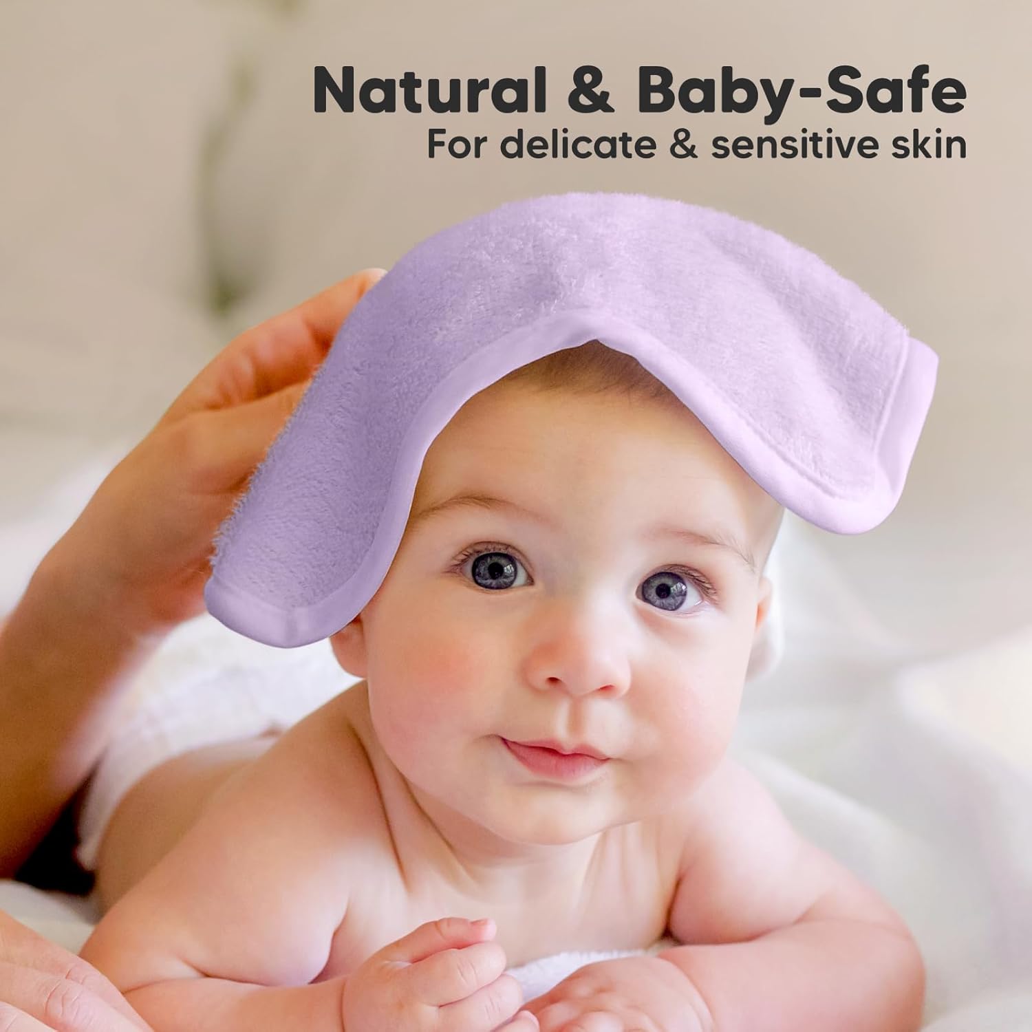 KeaBabies Baby Hooded Towel and Baby Washcloths for Newborn, Kids - Soft Bath Towels with Hood for Toddlers - Soft, Absorbent Infant Bath Cloth and Face Washcloths for Boys, Girls