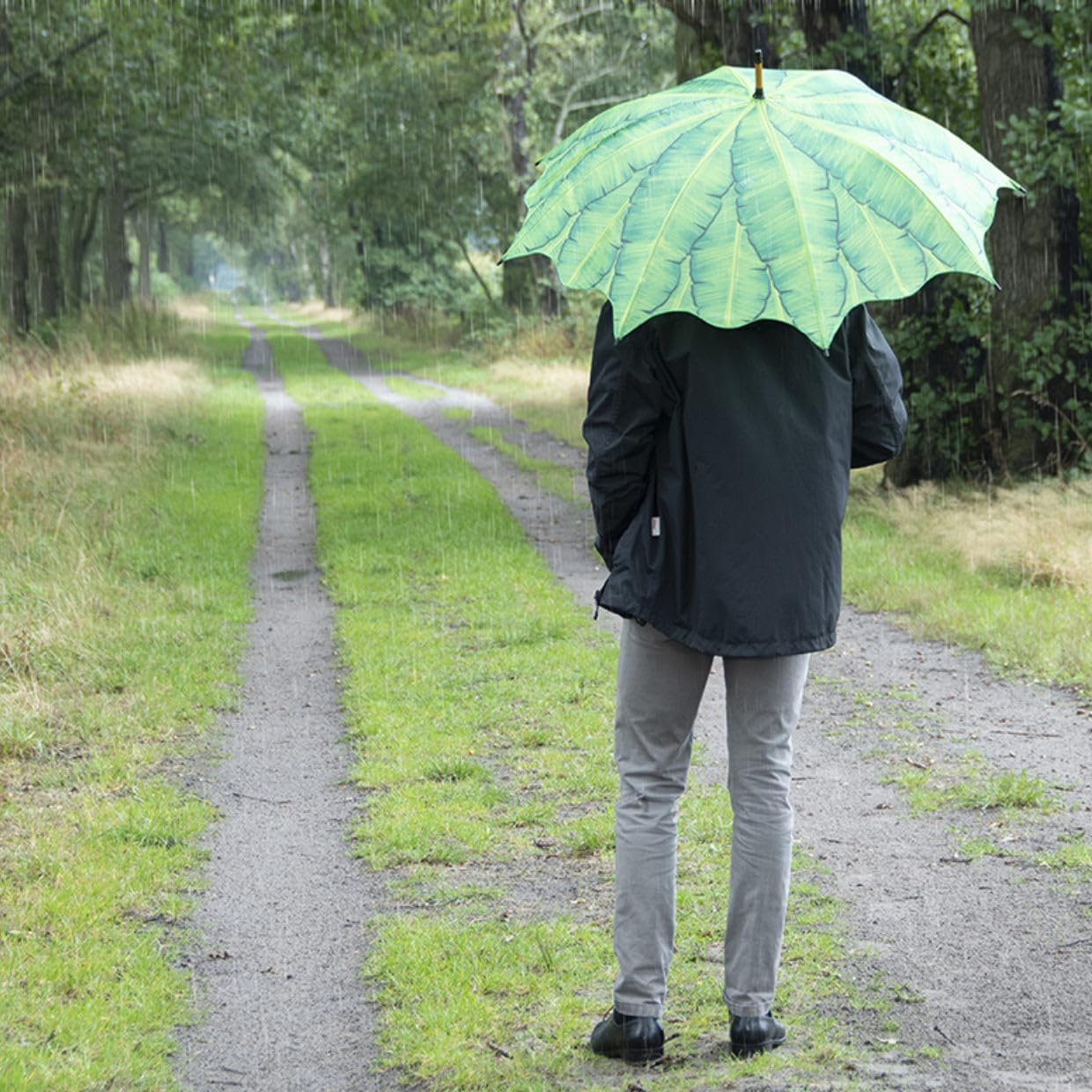 Esschert Design TP336 Banana Leaf Umbrella, Green