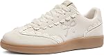 LUCKY STEP Femmes Détails de dentelle Casual Sneakers Organza Ribbon Dentelle-Up Mode Vintage Gum Sole Trendy Chaussures mignon