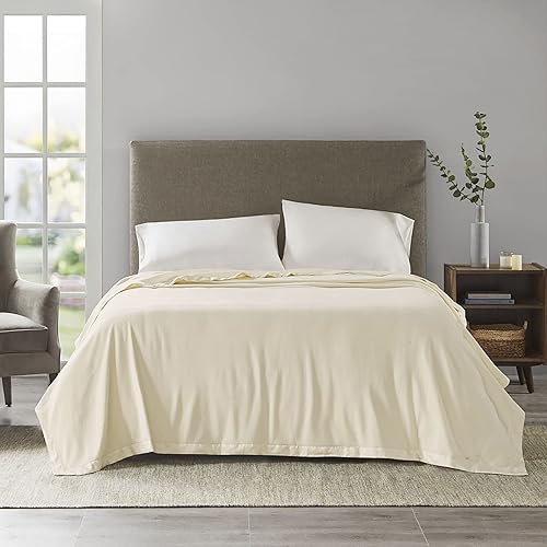 Miniatura 2 de True North by Sleep Philosophy Manta de microforro polar de lujo de alta calidad, suave y acogedora para cama, sofá o sofá, tamaño King, color marfil