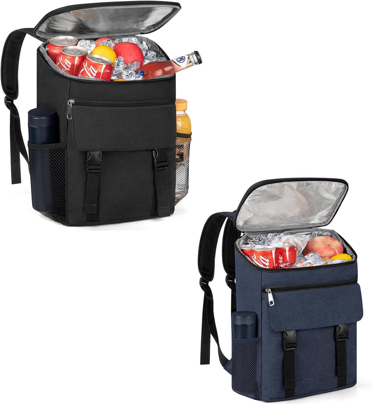 OCKLILY Cooler Backpack(Black and Dark Blue)