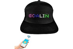 Bluetooth LED Hat Display Message Funny LED Caps for Party Mystery Black