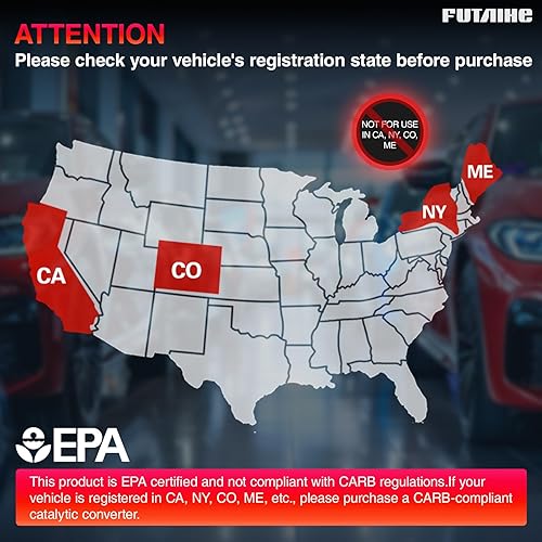 Miniatura 5 de FUTAIHE Convertidor catalítico compatible con Chevrolet Camaro 2010 2011 3.6L V6 Bank 1 y 2 juegos (compatible con EPA)