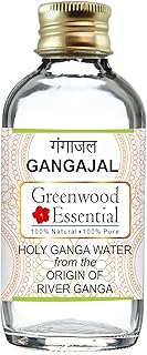 Gangajal Holy Ganga Water from The Beginning of River Ganga at Devprayag in Clear Glass Bottle 100ml