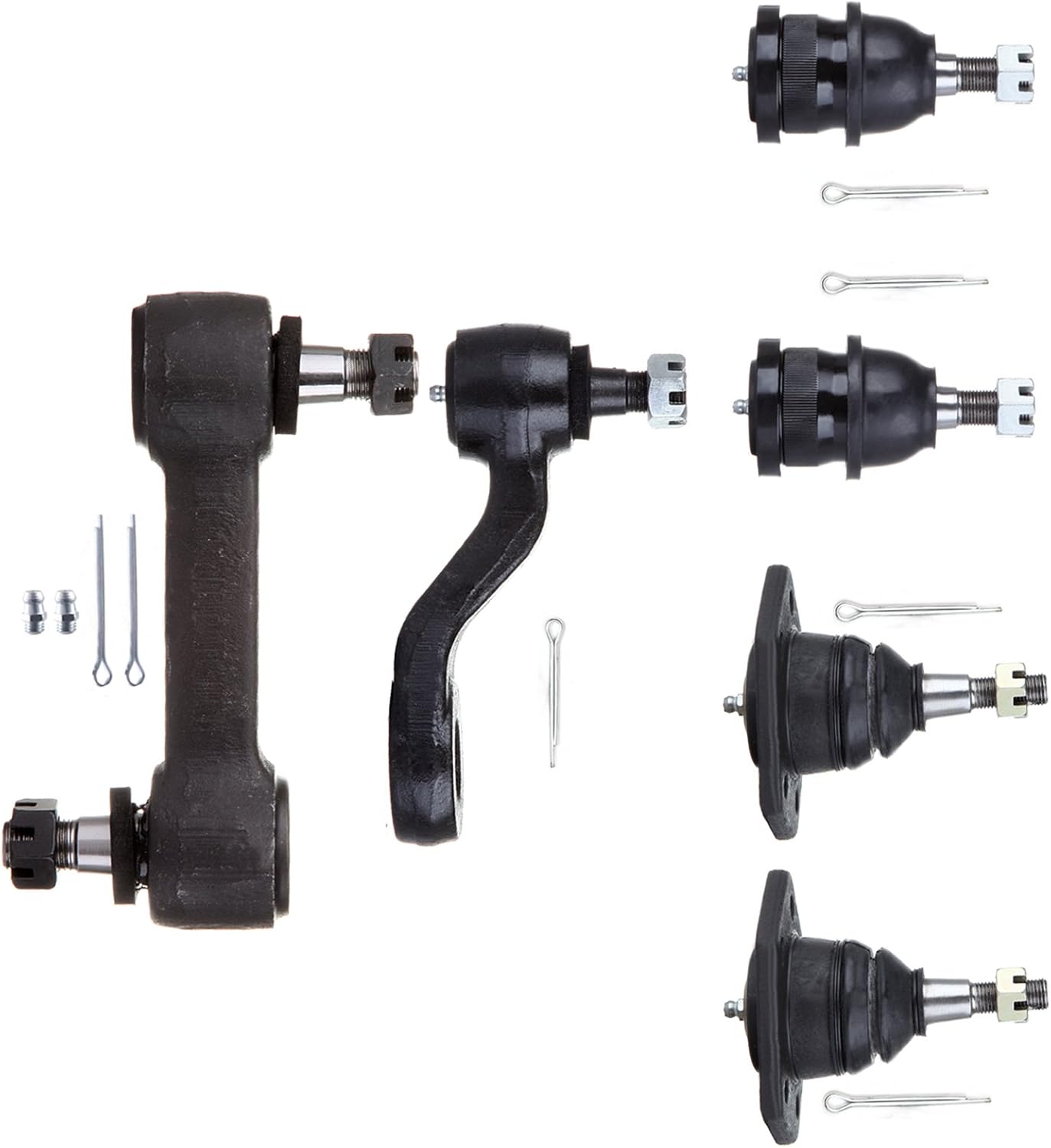 New Assembly 6-PC Front Idler Arm Front Lower Ball Joint Front Pitman Arm Front Upper Ball Joint Replacement For Chevrolet For GMC