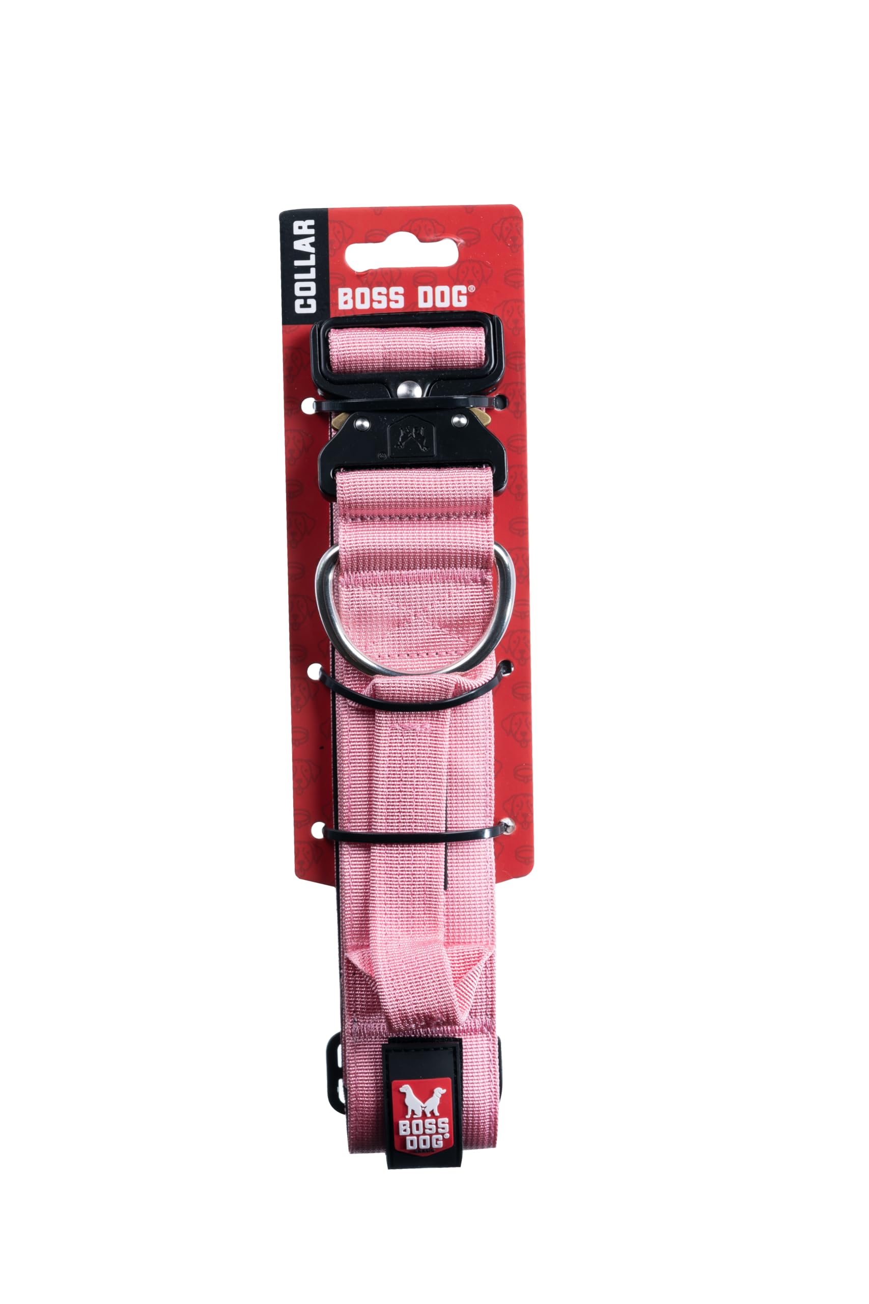 Collier tactique rose XL Boss Dog idéal pour balades nature