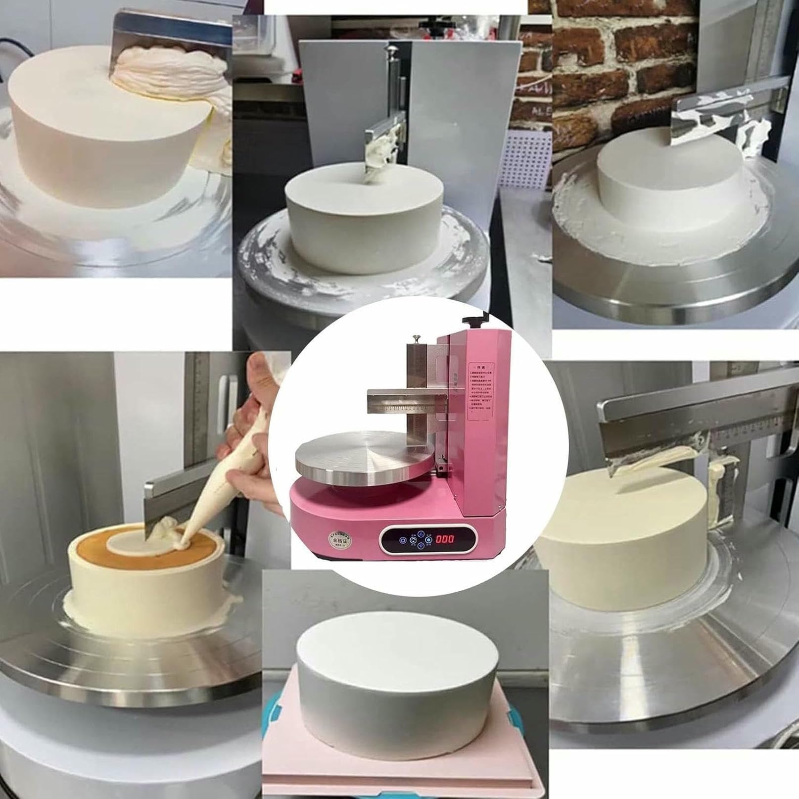 Esparcidor automático de crema para tartas para un revestimiento suave en pasteles de 4 a 12 pulgadas, ideal para tiendas de repostería