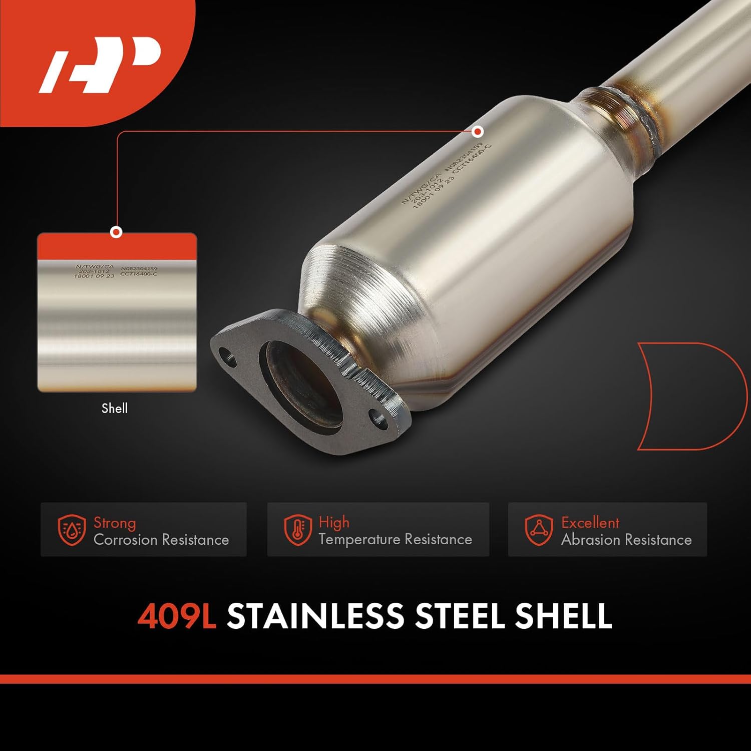 A-Premium Rear Left Catalytic Converter Kit Direct-Fit Compatible with Nissan Frontier 2005-2019, Pathfinder 2005-2012, NV1500, NV2500, NV3500, Xterra & Suzuki Equator, 4.0L, EPA Compliant