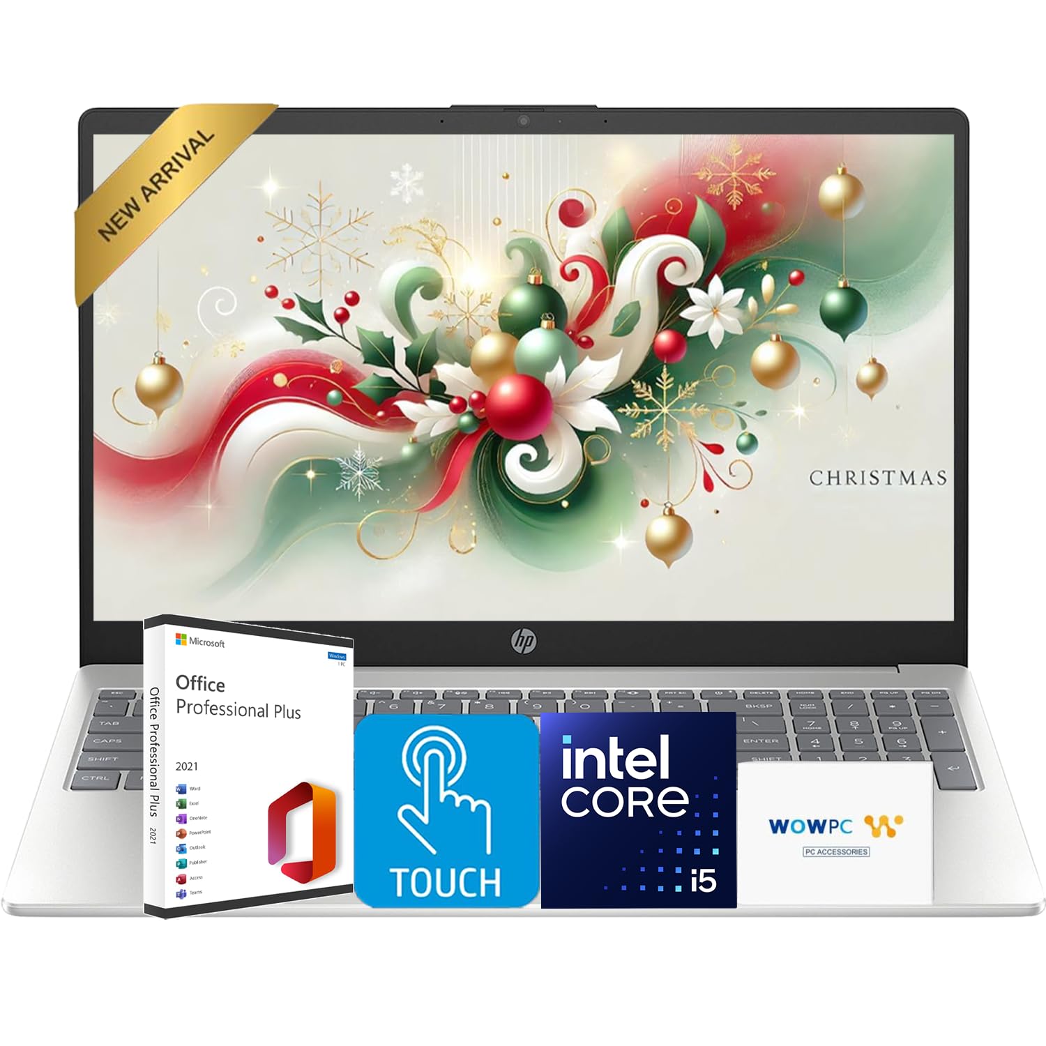 HP Ultrabook 15.6 FHD Touch-Screen Business Laptop Computer with Microsoft Office • 2025/2026 Edition • Intel 10 cores i5-1334U • 16GB DDR4 RAM • 512GB SSD • Windows 11 • w/o Mouse