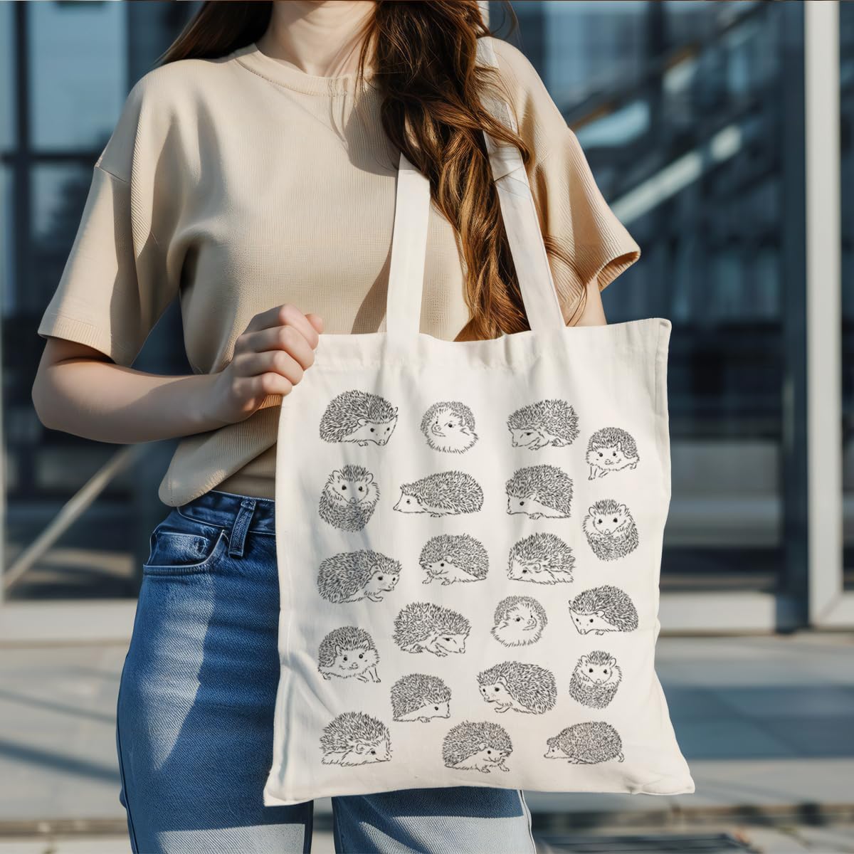 Canvas Tote Bag, Canvas Tote Bag Aesthetic For Women, Reusable Handbag, Birthday Friendship Gifts For Women, Leisure Vacation, Shopping, Work - Image 6