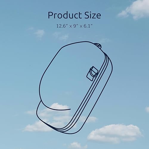 Miniatura 7 de Estuche de viaje para casco duro: almacenamiento para gorras de béisbol con asa de transporte y correa ajustable para el hombro, organizador de Negro