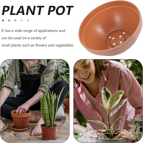 Miniatura 3 de Yardwe Maceta de plástico para orquídeas, maceta engrosada para drenaje de macetas para balcón, oficina, uso de material plástico