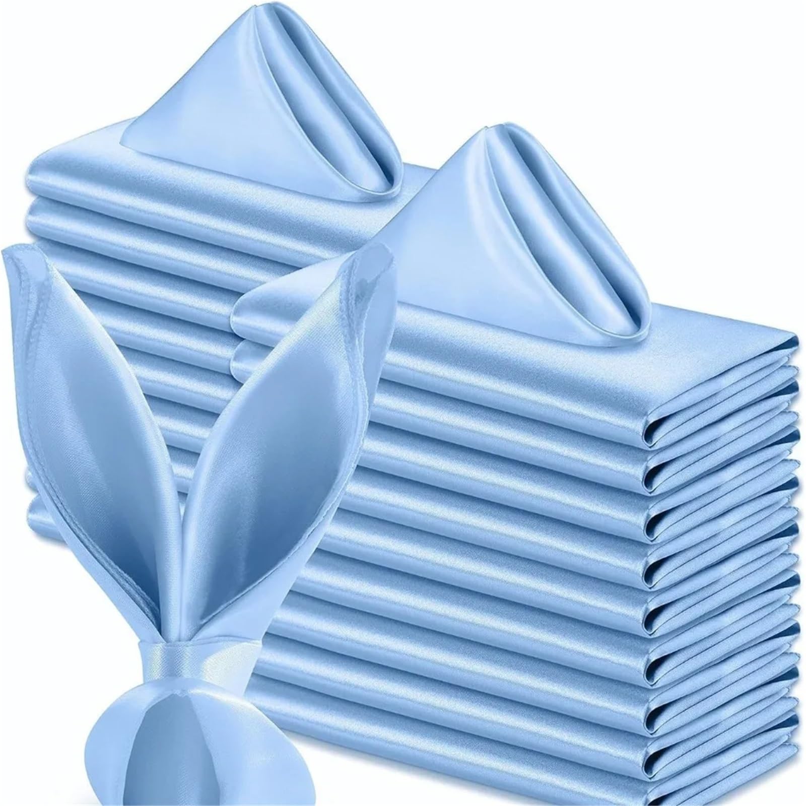 Table Napkins 10pcs 30x30cm Parties Supplies Satin Napkin Soft Washable Dinner Napkins Reusable Table Hotel(Color3)