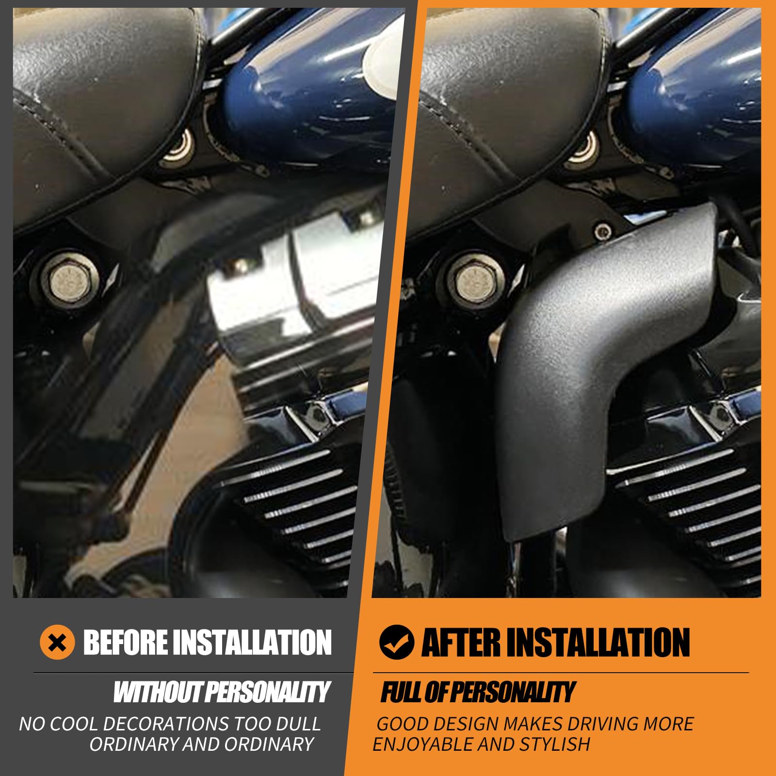 Déflecteur d'air pour moto Harley Softail Breakout Street Bob Fat Bob Low Rider FXBR 2018-2024 Noir