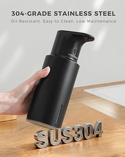 Miniatura 4 de Dispensador automático de jabón líquido sin contacto, 16.2 oz16.2 fl oz recargable, 3 niveles de líquido ajustables, IPX7 impermeable, para cocina y