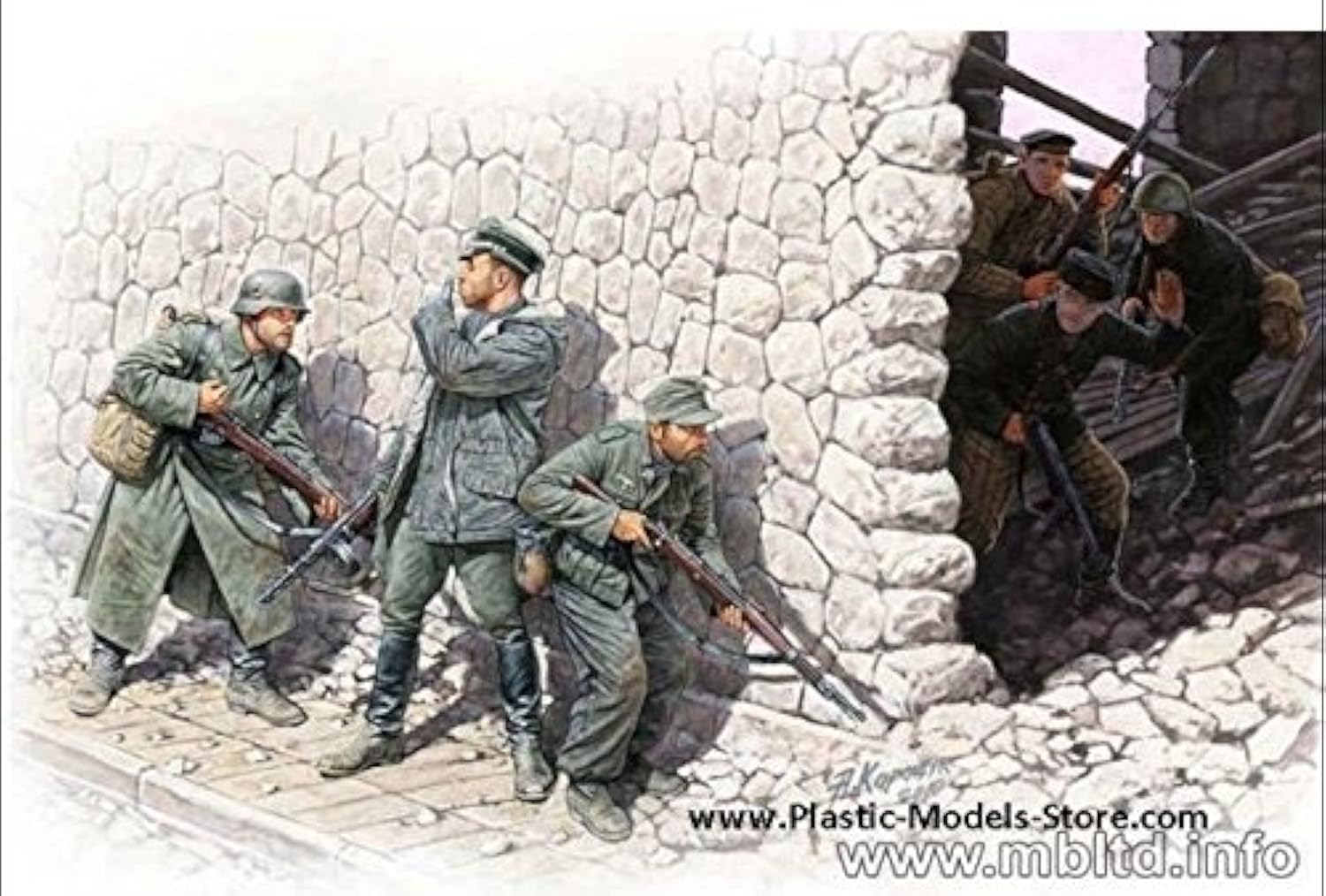 Masterbox WHO S That! 3 German and 3 Soviet Soldiers 1/35 Master Box 3571