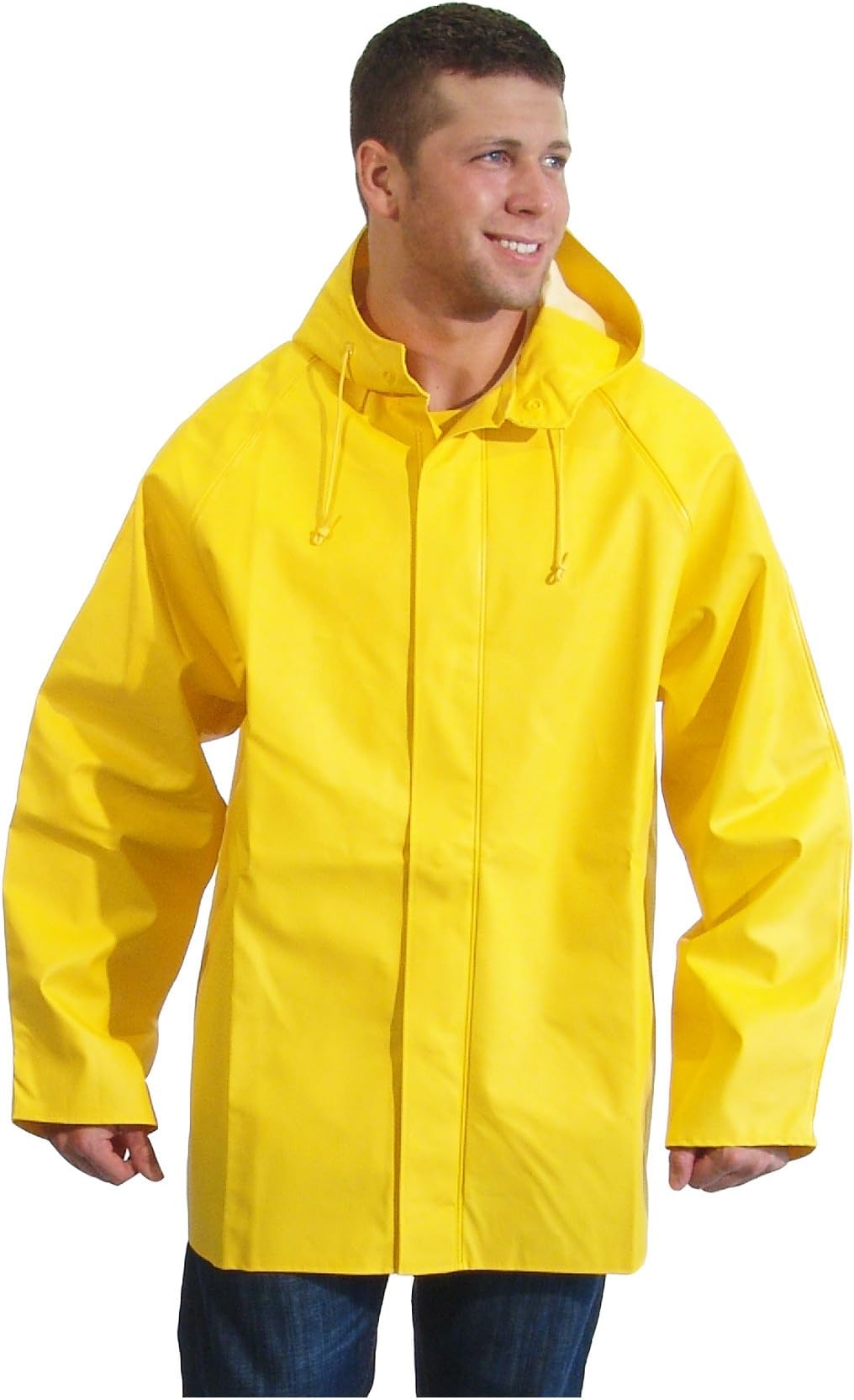 Quinault Heavy Duty Hooded Rain Jacket (large, Yellow)