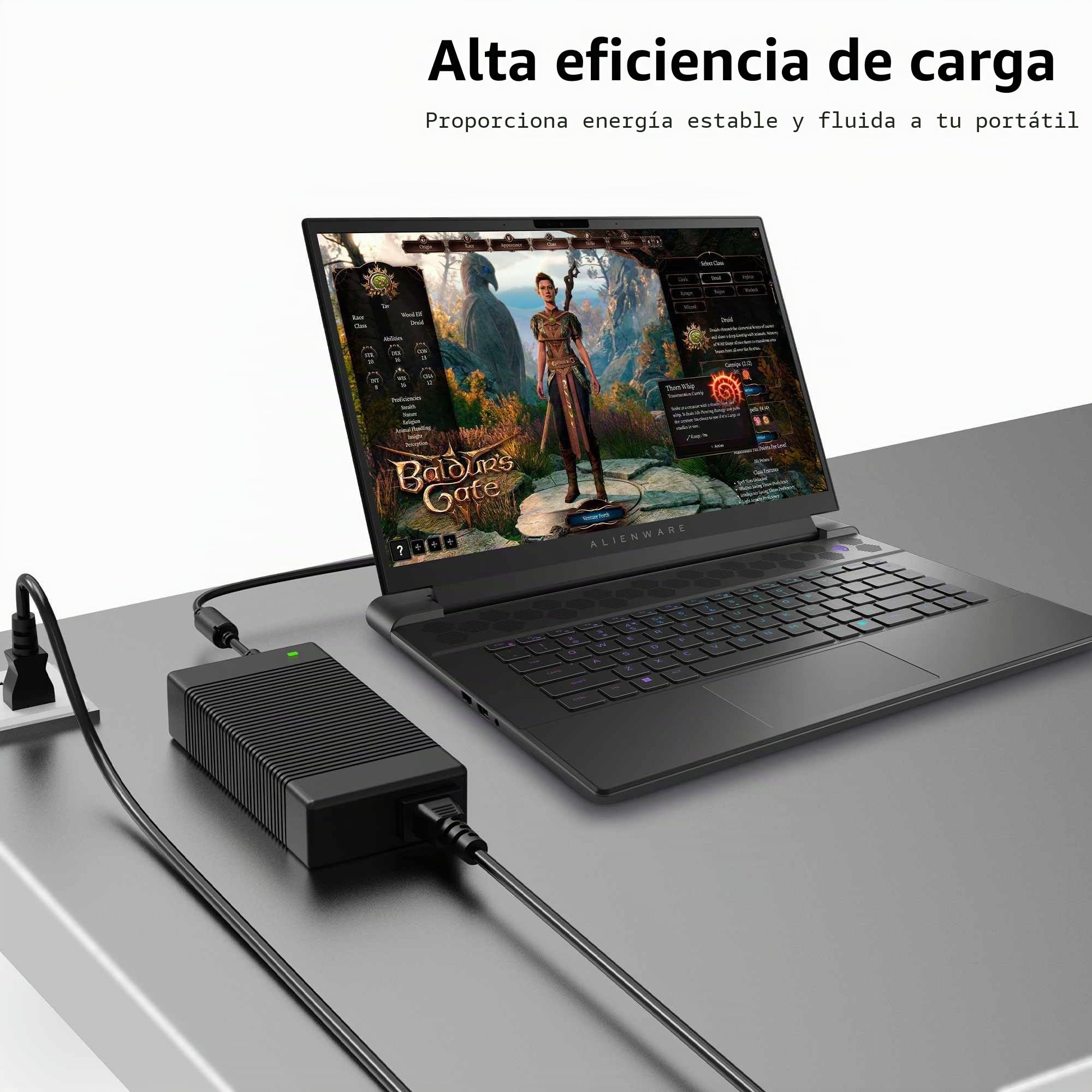 330W 16.92A 19.5V LA330PM190 Cargador CA para Dell G15 G16 5530 7630 7620 Alienwar Area-51m X51 M18x X17 M17 DA330PM190 DA330PM111 LA330PMM. 160 Cable adaptador para la alimentación del ordenador port