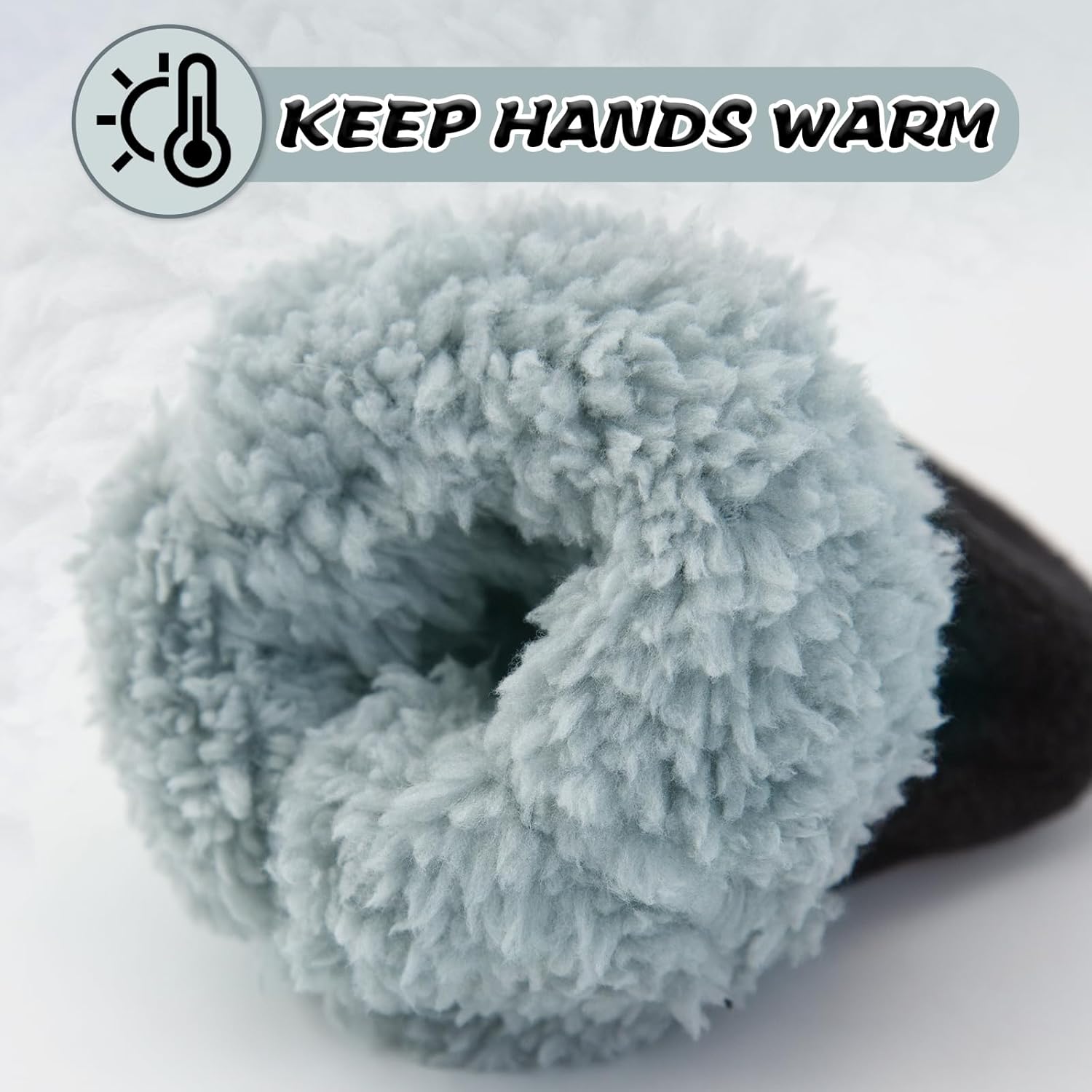 BAVST Baby Toddler Winter Mittens Girls Warm Fleece Lined Gloves Kids Sherpa Lined Mittens for Boys - Image 2