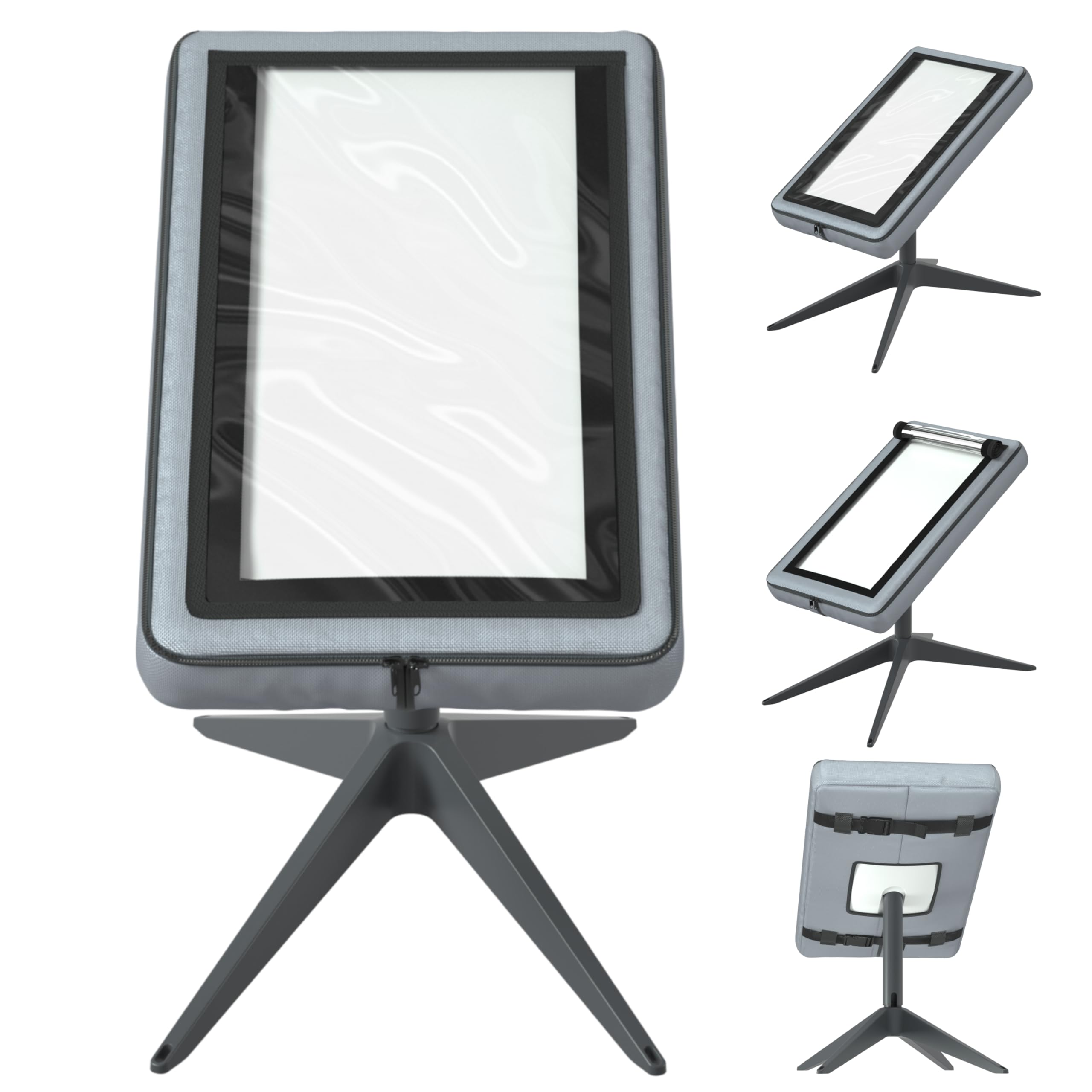 Starlink Gen 2 Cover,Standard Actuated Cover,with Transparent EVA Front Panel,Back Strap Buckle Design,Roll-Up Magnetic Closure & Side Zipper Access - Weatherproof Anti-Dust Case for Satellite Dish