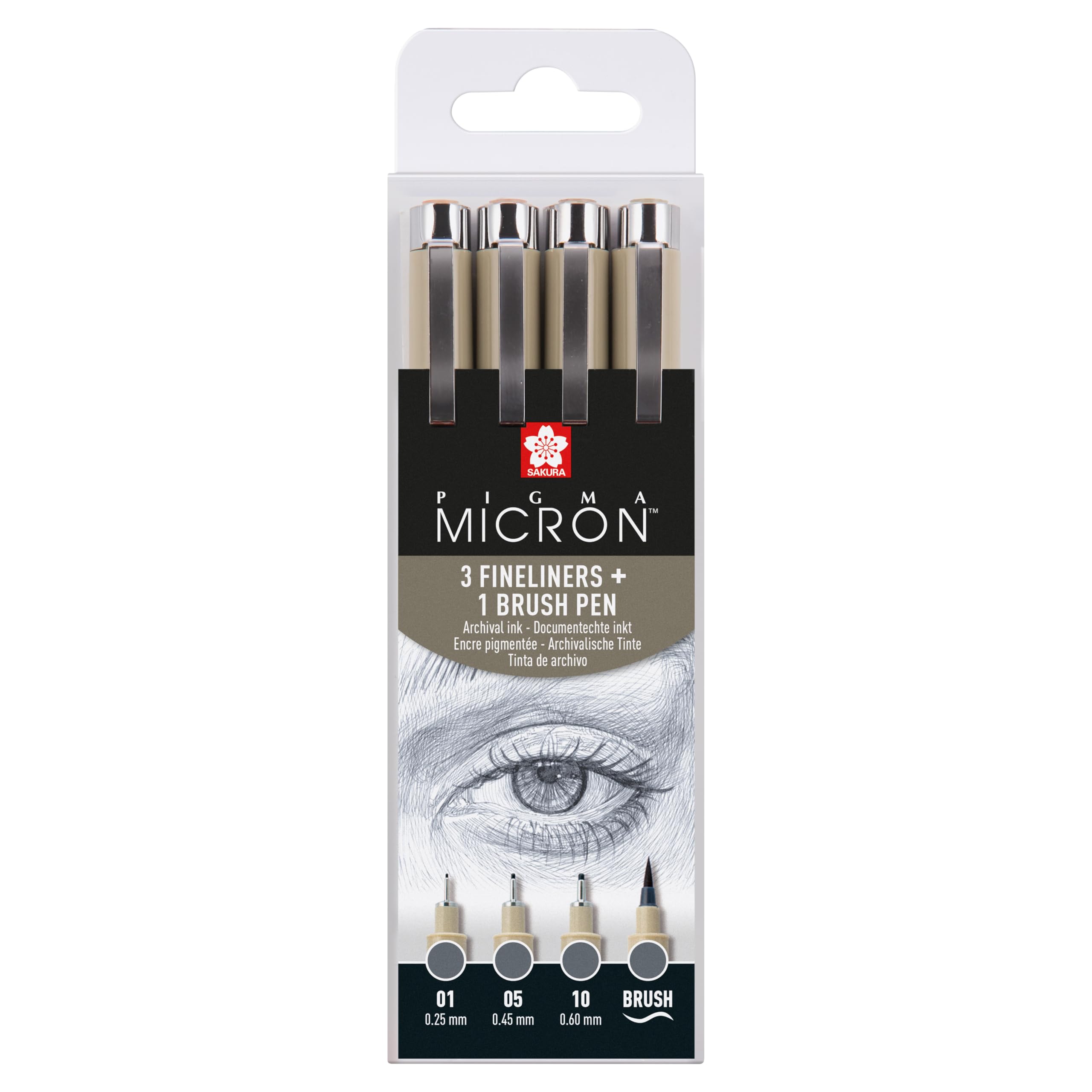 Pigma micron fineliner set cool grey, 4 pieces