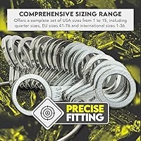 Vista 3 de SE JT130RS Medidor de anillos de metal de 36 piezas, Metal