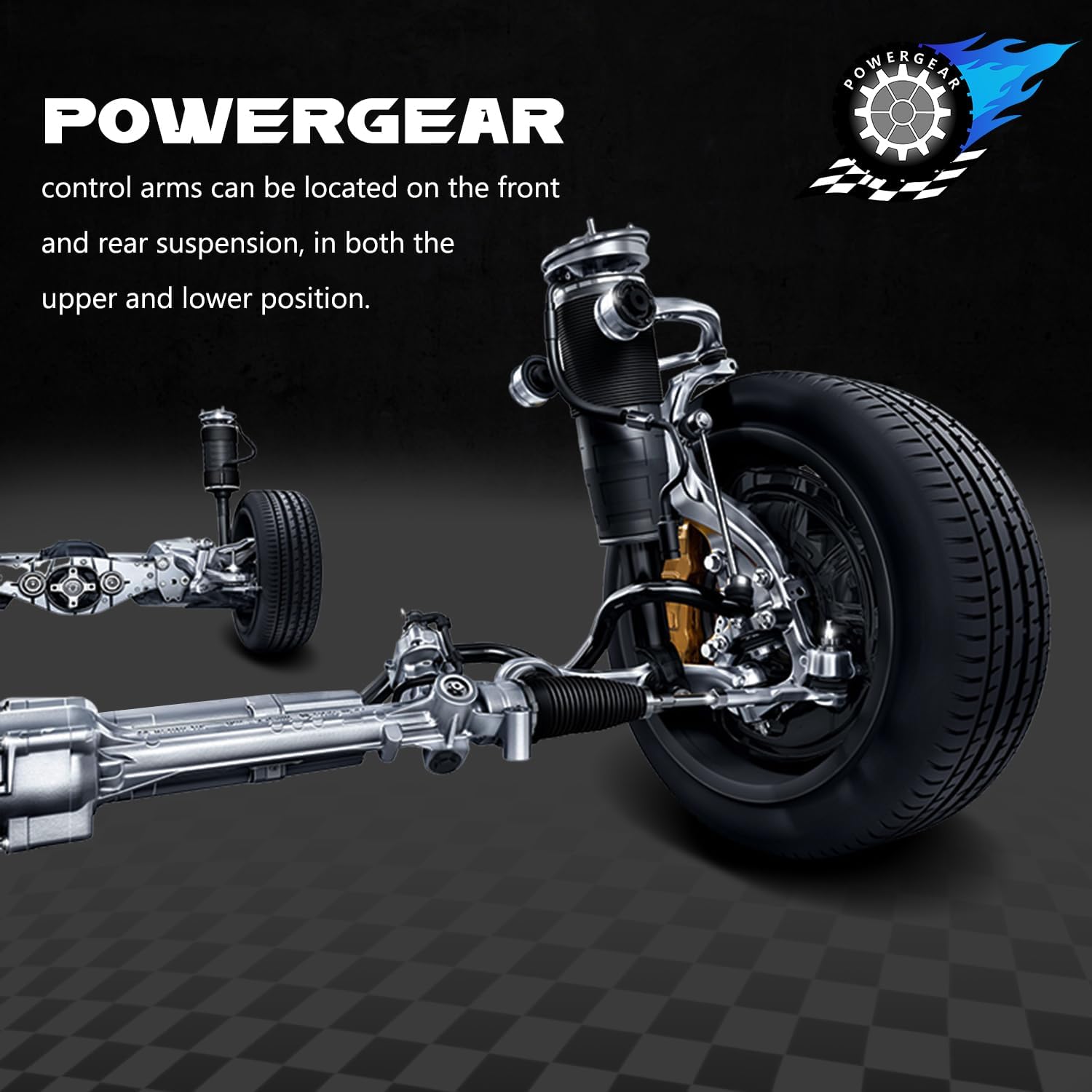 POWERGEAR Front Lower Control Arms w/Ball Joints Driver&Passenger Sway Bar Links Compatible with 2013-2017 Honda Accord, 2015-2020 Acura TLX K642517 K642509 6PCS